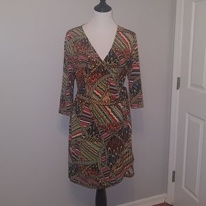 SOLD-V-neck wrap dress